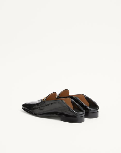 Valentino Garavani - Jiggie Loafer Aus Aal- Und Nappaleder - Schwarz - Mann - Loafers Und Drivers